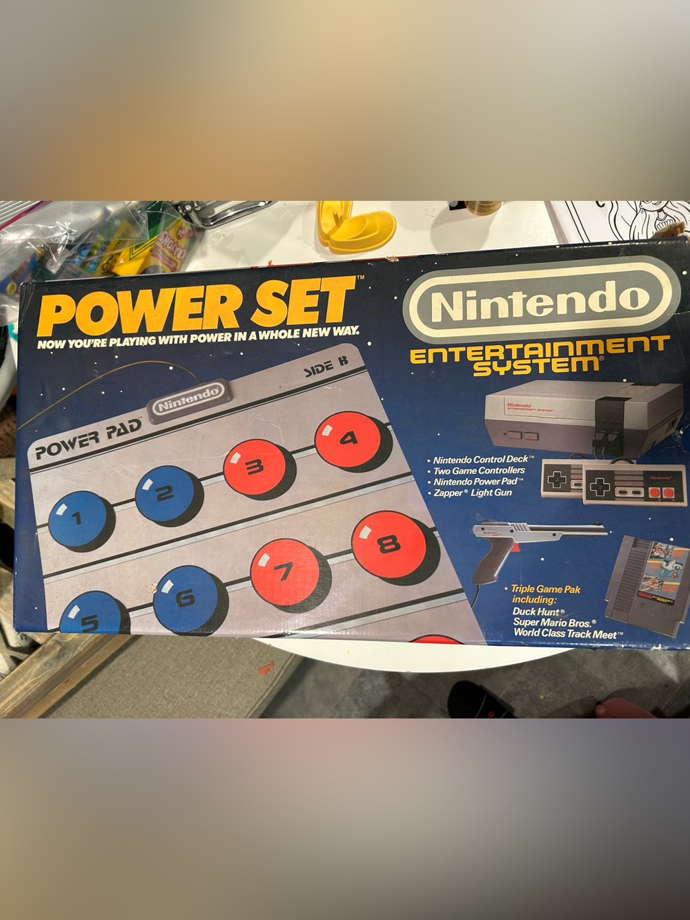 Vintage 1988 Nintendo NES Power Set Original Box & styrofoam Only.